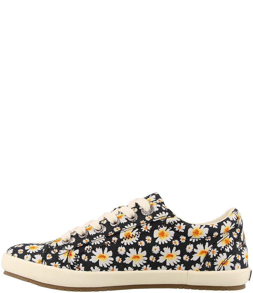 Taos Footwear Star Black Daisy Canvas Lace-Up Sneakers