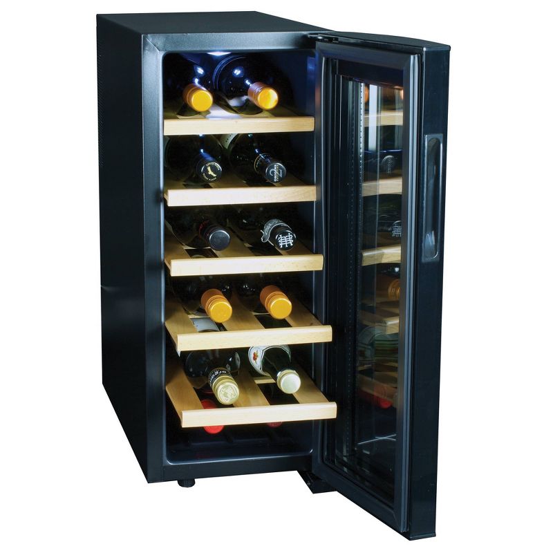 Koolatron 12-Bottle Deluxe Wine Cooler - Black