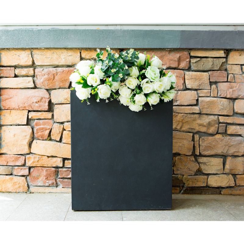 26.8" Kante Lightweight Concrete Modern Long & High Rectangular Planter Charcoal - Rosemead Home & Garden, Inc.