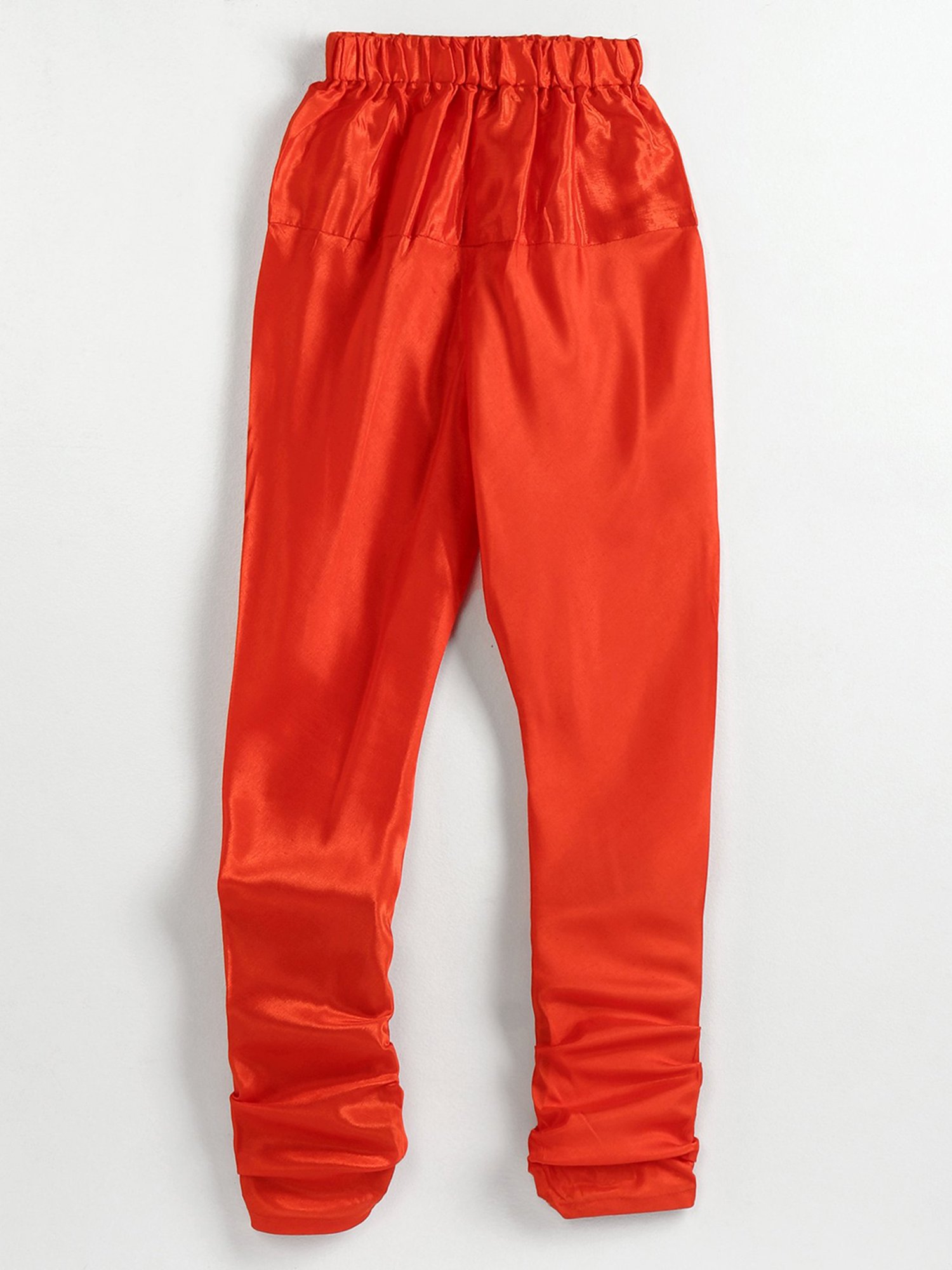 TWISHA Kids Mustard & Orange Embroidered Kurta, Churidar with Dupatta