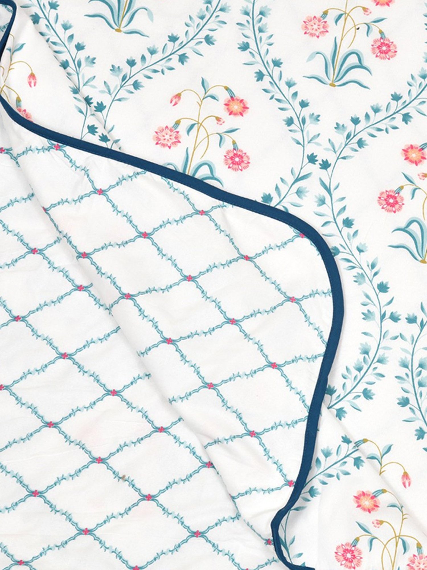 Haus & Kinder Printed Floral Multicolor Cotton Single Dohar