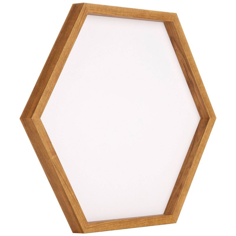 3pc Wood Hexagon Dry Erase Chalkboard/Pinboard Wall Organizer Set Natural - Gallery Solutions