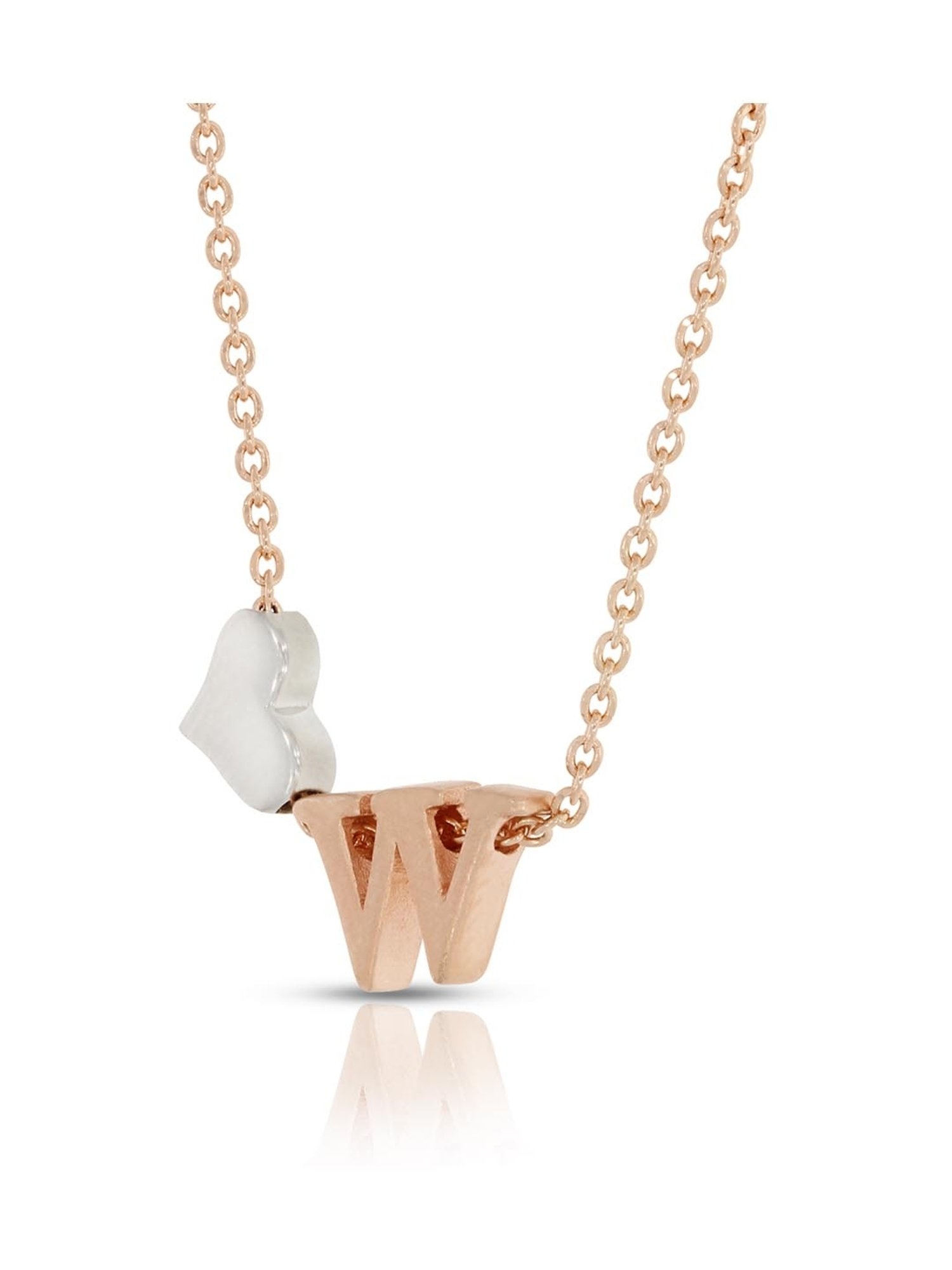 Anayra 92.5 Sterling Silver Initial Letter Charm Pendant without Chain for Women