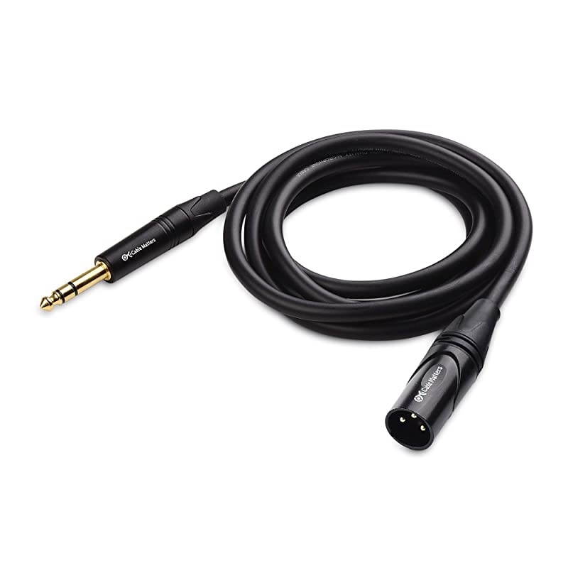 6.35mm (1/4 Inch) TRS to XLR (XLR to TRS Cable) Male to Male 6 Feet