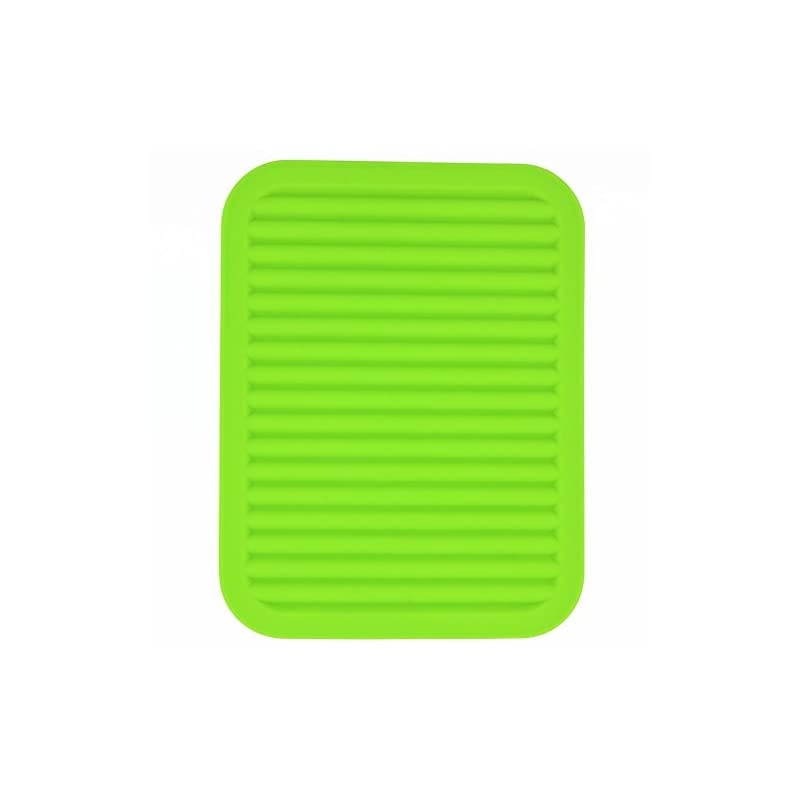 Silicone Trivets Mats for Dishes and Pots, Hot Pads for Countertops, Pot Holders, Set of 2 Color Green