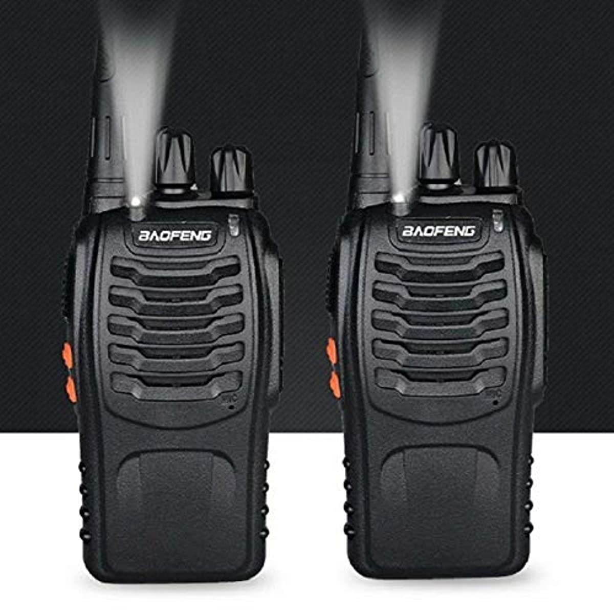 BAOFENG BF-888S Two Way Radio (Pack of 6pcs radios) - Customize Package & BF-S112 Two Way Radio Speaker,Black