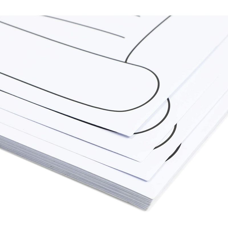 White Card Stock Half Fold Greeting Cards for DIY Craft, Notes, Glossy and Matte (8.5 x 5.5 In Folded, 100 Sheets)