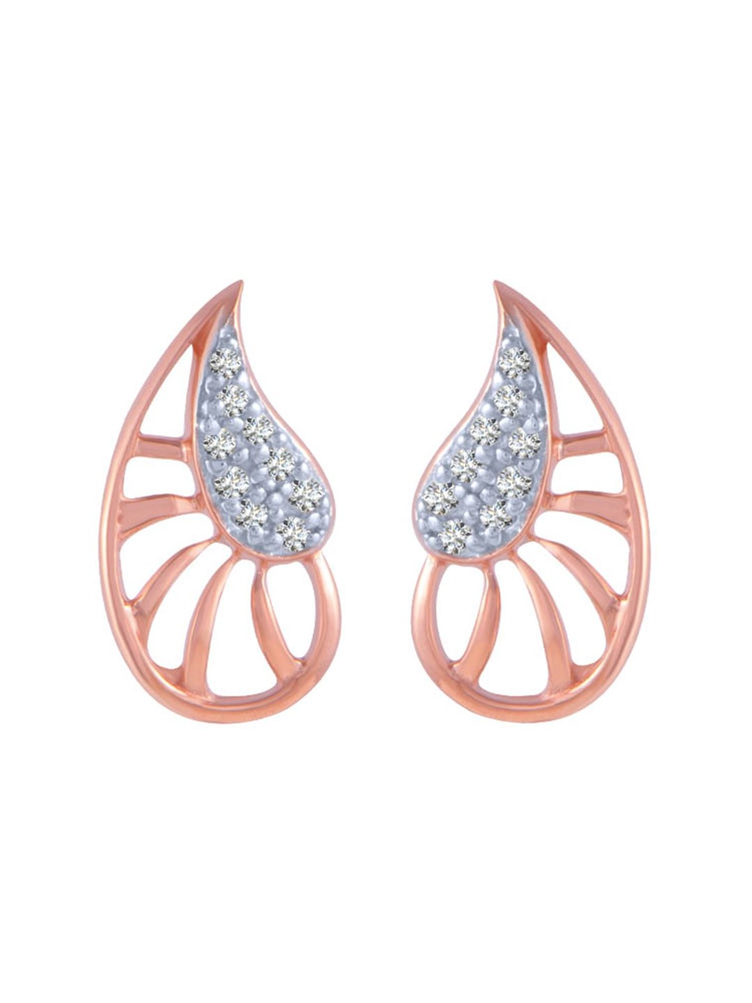 P.C. Chandra Jewellers 18 kt Gold & Diamond Earrings