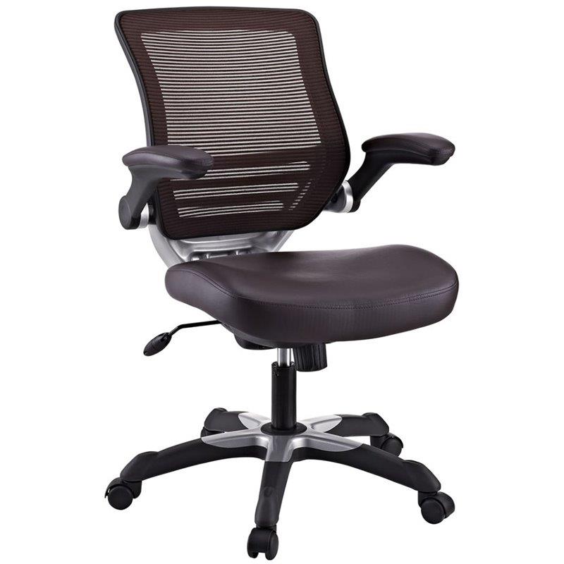 Edge Vinyl Office Chair in Brown