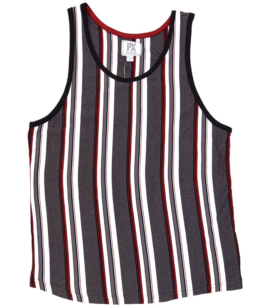 PX Clothing Sleeveless Vertical Stripe Tank Top