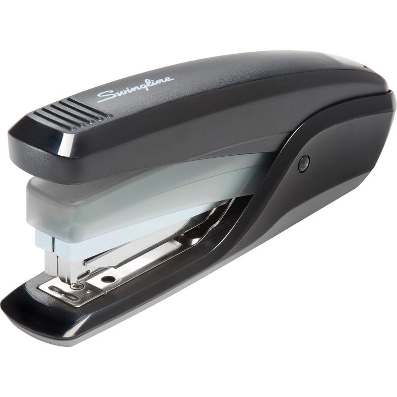 ACCO BRANDS, INC. QuickTouch Reduced Effort Full Strip Stapler, 20-Sheet Capacity, Black/Gray 64505