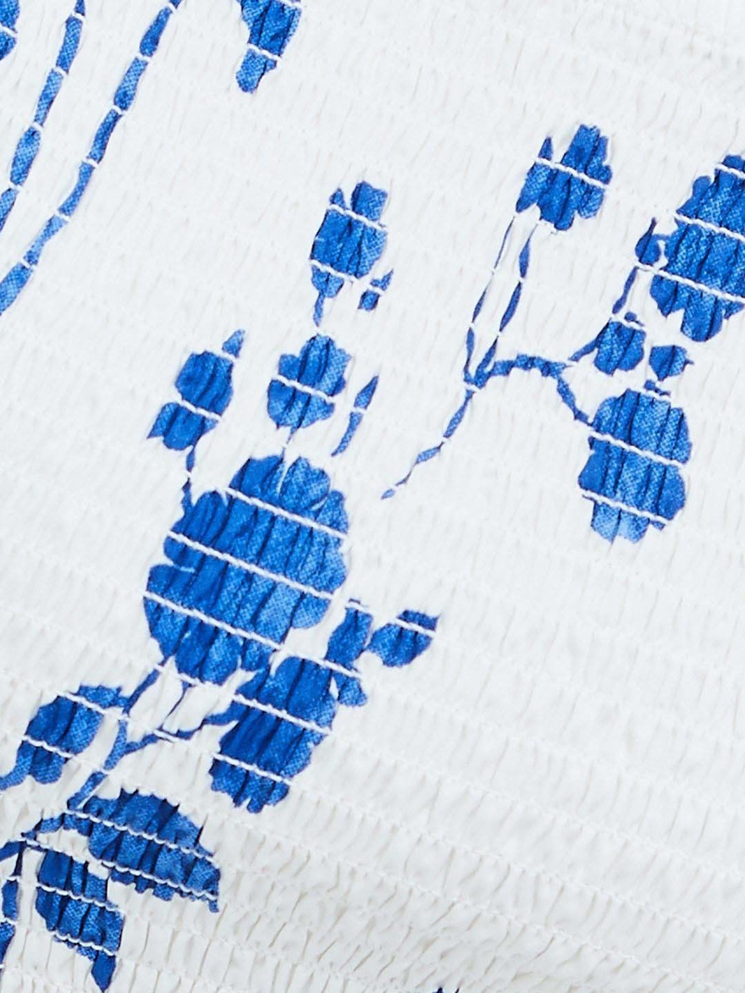 Colour Me by Melange White Cotton Printed A-Line Dress