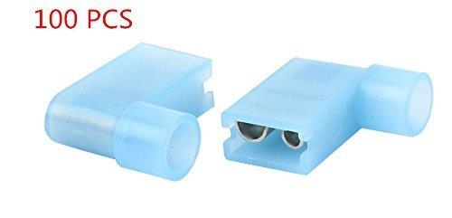 100pcs 90 Degree Nylon Insulated Female Push On Wire Terminal Connector 16-14 AWG