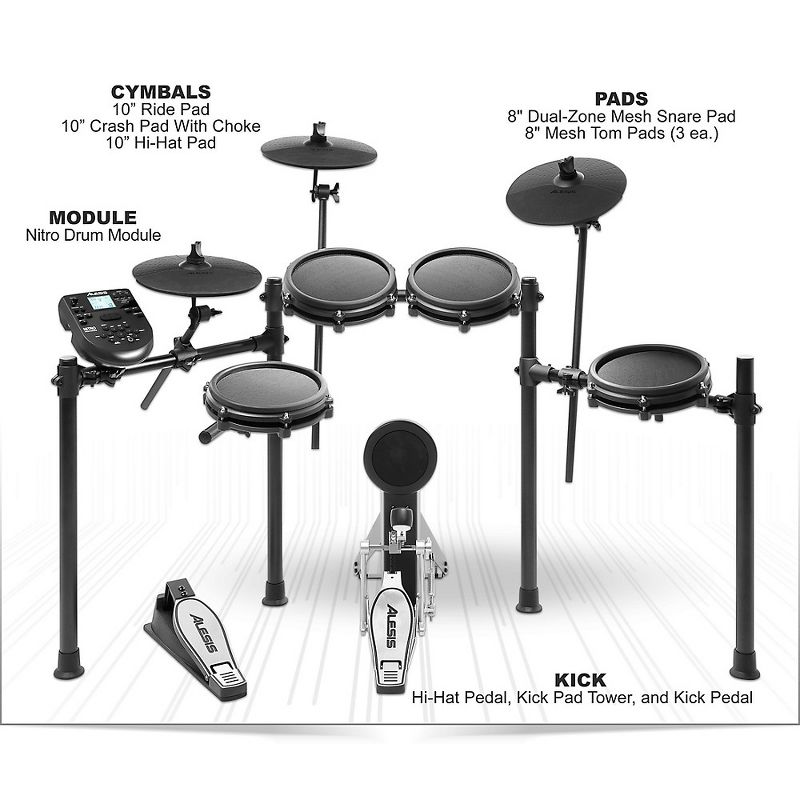 Alesis Nitro Mesh Electronic Drum Set Starter Kit