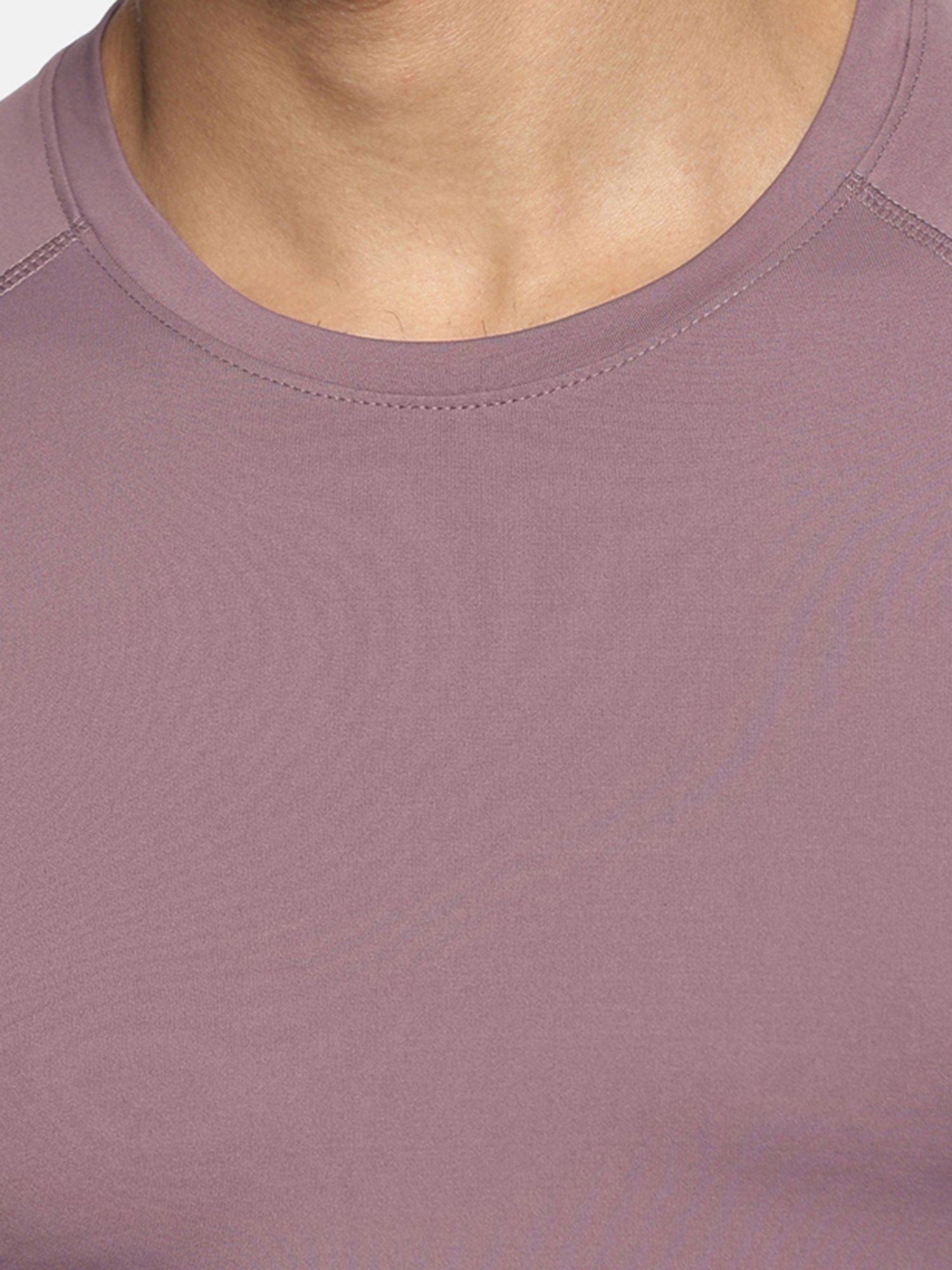 DOMIN8 Men Breathable Quick Dry Regular Fit Sports T-Shirt (Plum)