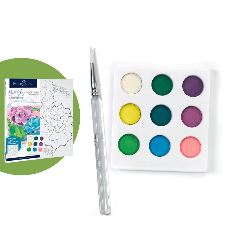 Faber-Castell Paint by Number Watercolor Set - Succulents