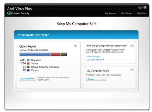 CA AntiVirus Plus Software - 6 Month Sub. w/ Bonus H&R Block At Home Deluxe