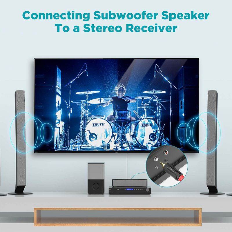 RCA Stereo Cable 6FT,QGeem RCA to RCA Cable,Digital & Analogue,Double-Shielded for Headphones,Home System,Car Stereo, iPods, iPhones,MP3 Players and More,RCA Stereo Audio Cable