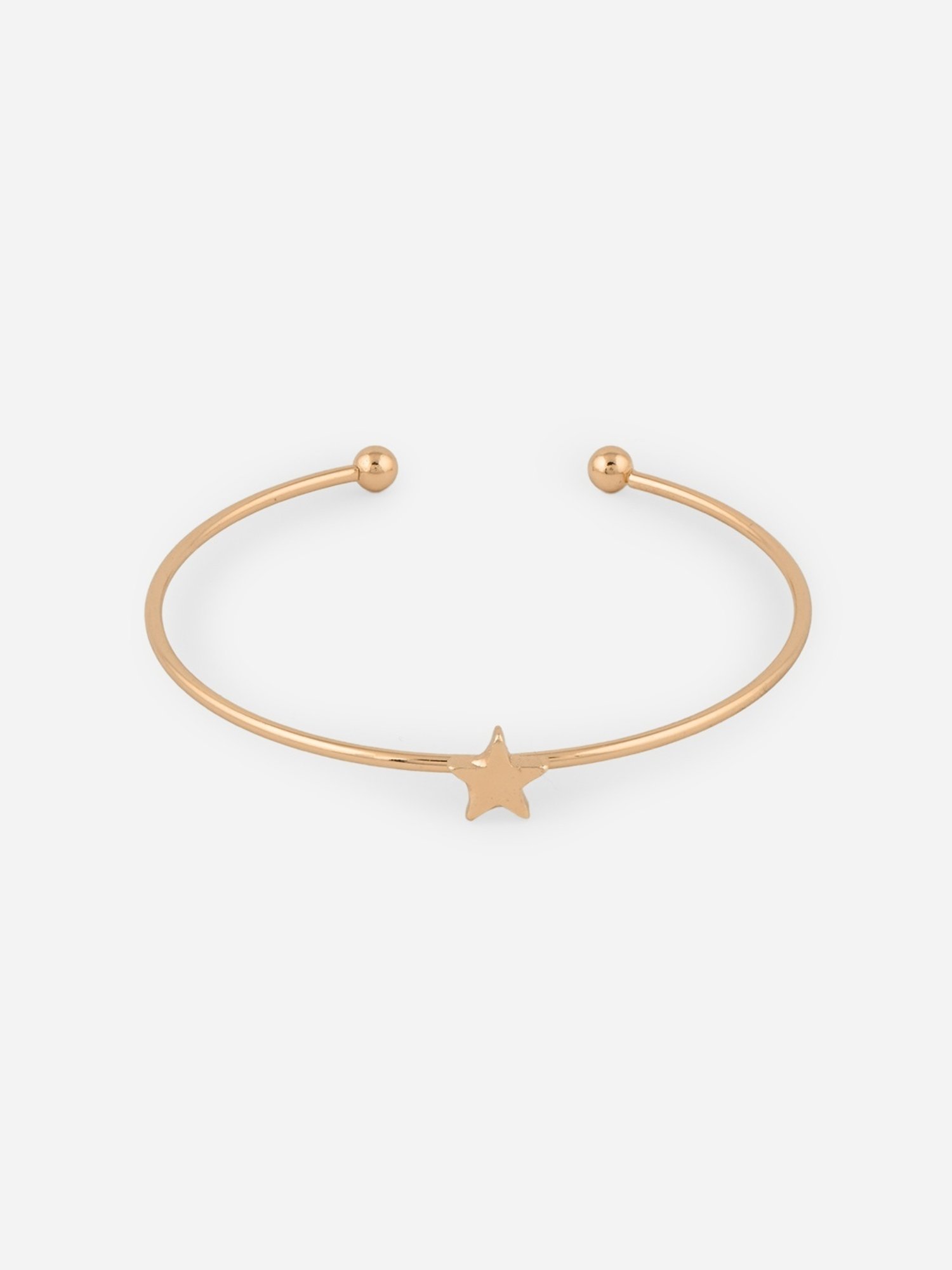 Toniq Gold-Plated Star and Moon Shape Bracelet Kada - Set of 3