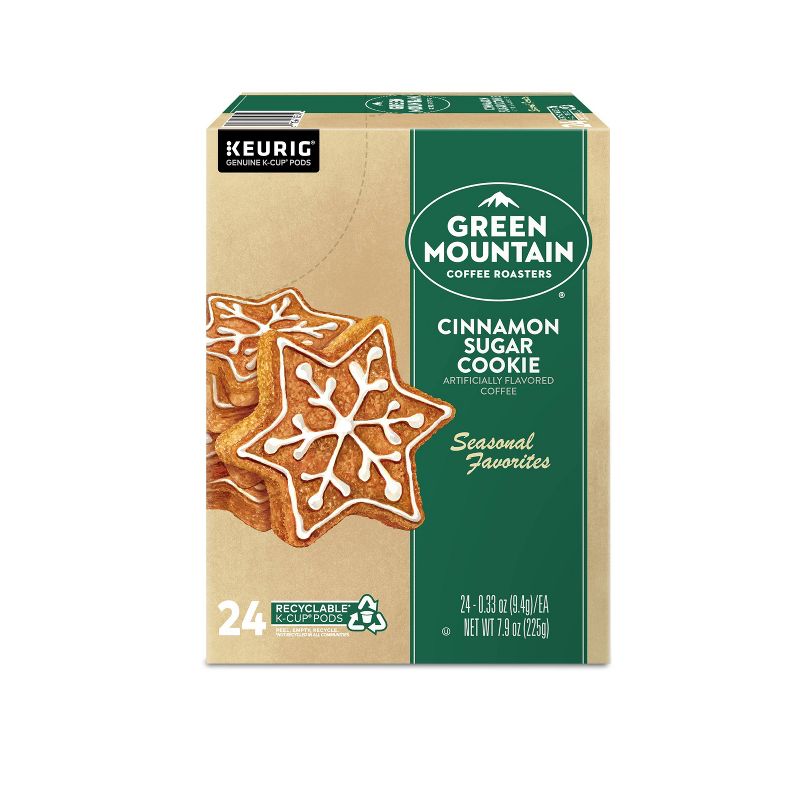24ct Green Mountain Coffee Cinnamon Sugar Cookie Keurig K-Cup Coffee Pods Flavored Coffee Light Roast