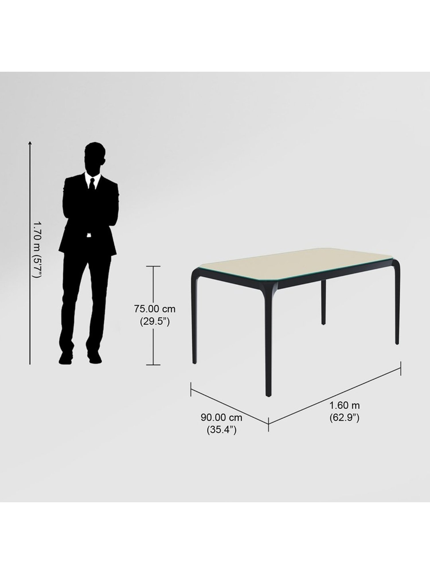 Godrej Interio Opulent Beige Wood 6 Seater Rectangular Dining Table