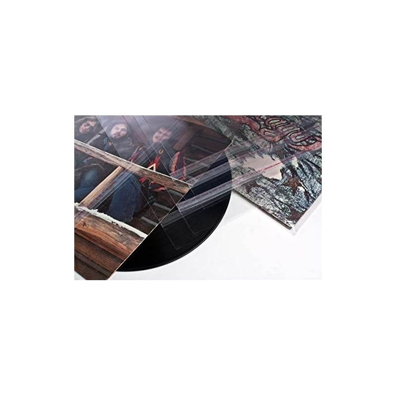 12 x 12 Clear Record Sleeves for 12 Inch Vinyl Record Albums | Adhesive Strip on Bag, Not Flap | Poly Vinyl Outer Sleeve Protects from Wear, Scratch, Dust | BLP1 Pack of 100