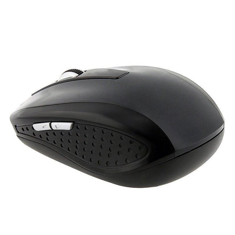 Insten Black 2.4GHz Cordless Wireless Optical Computer Mouse with 800 1200 1600 DPI for laptop, chromebook, computer, desktop