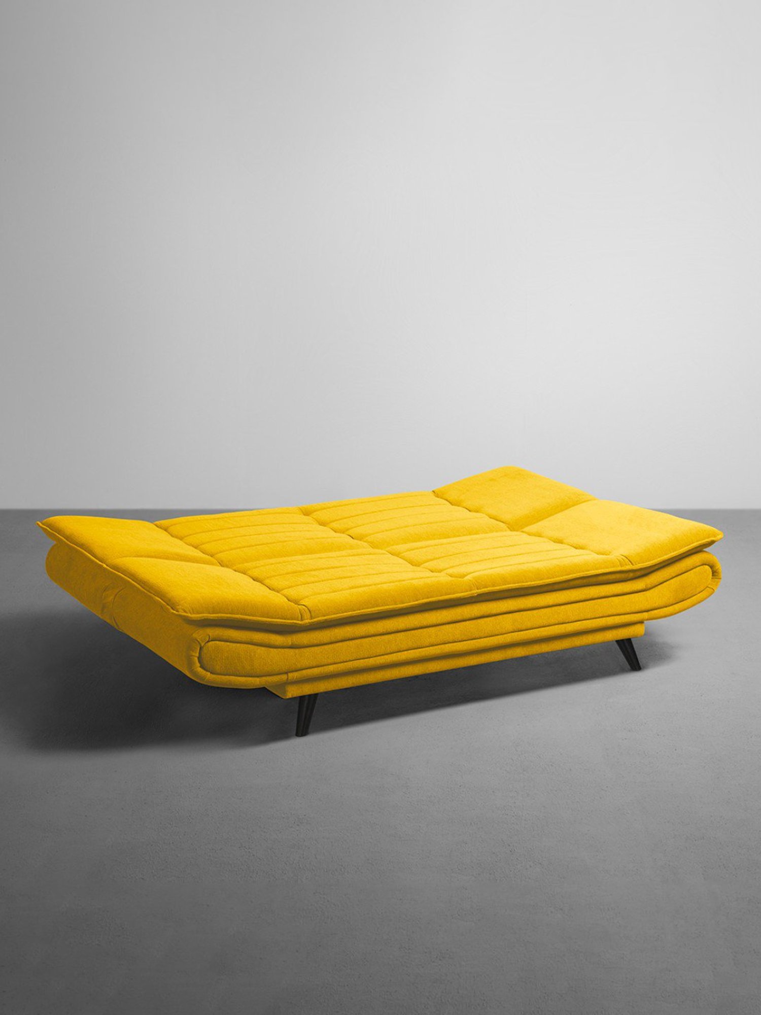 Sleepyhead Sunshine Yellow Fabric Foldable 3 Seater Sofa Cum Bed
