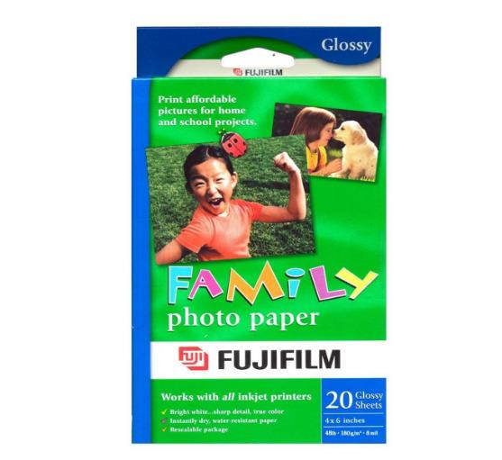 FUJI Family Paper 4 x 6 Inches 5 Pack of 20 Sheet 402803-100PK