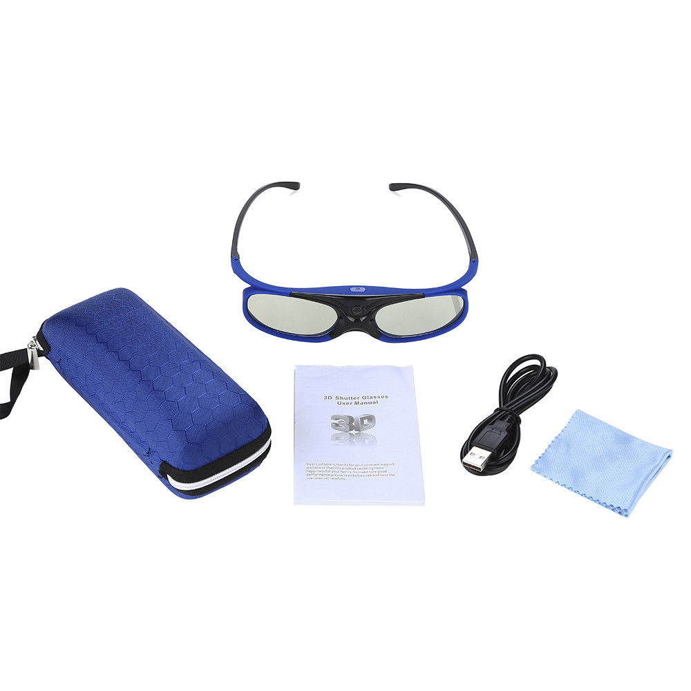 2x JX-30 3D Active Shutter Glasses DLP-Link USB Blue For Optoma BenQ Acer Sharp