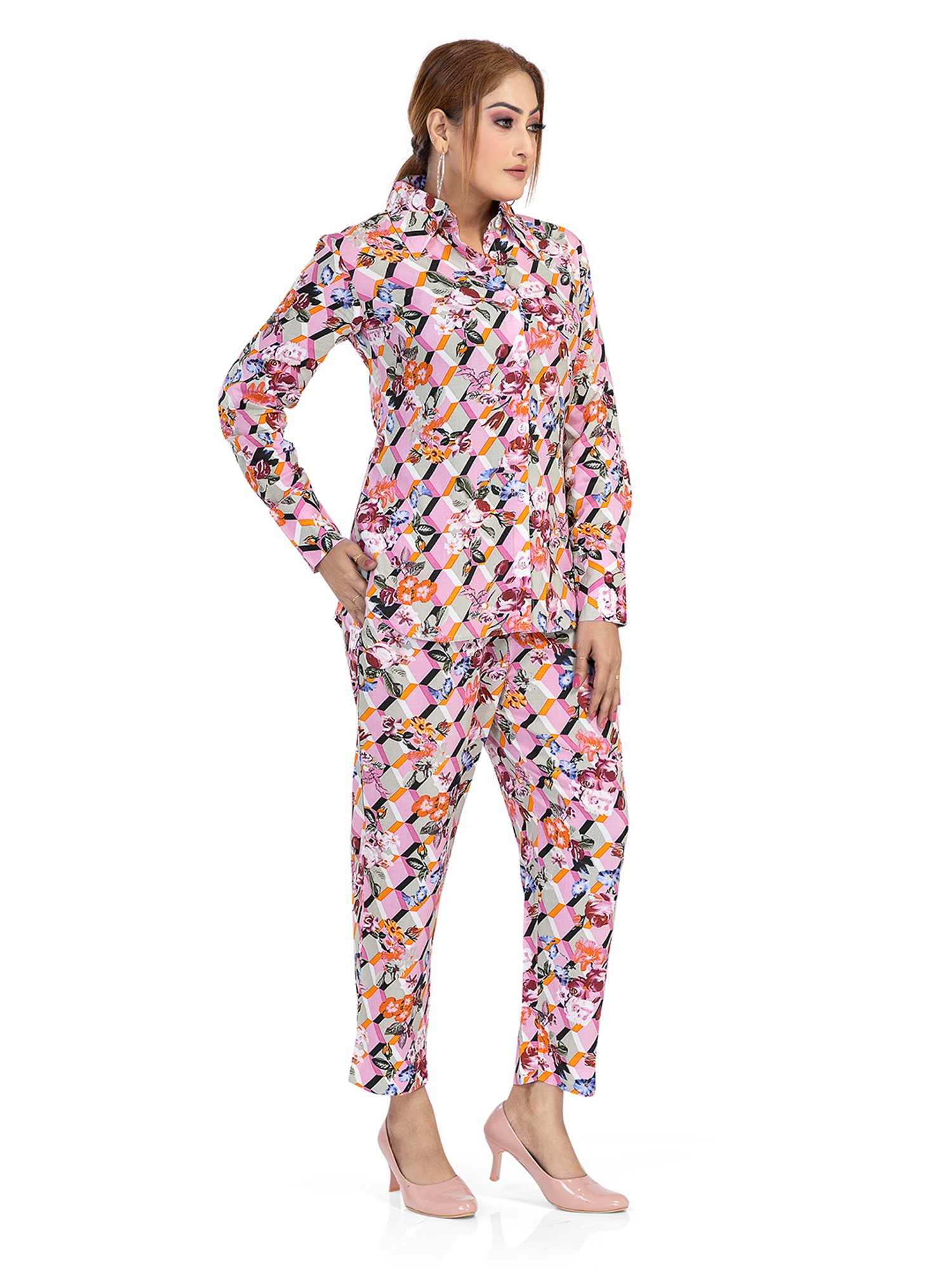 Nino Bambino Multicolor Printed Shirt With Pants