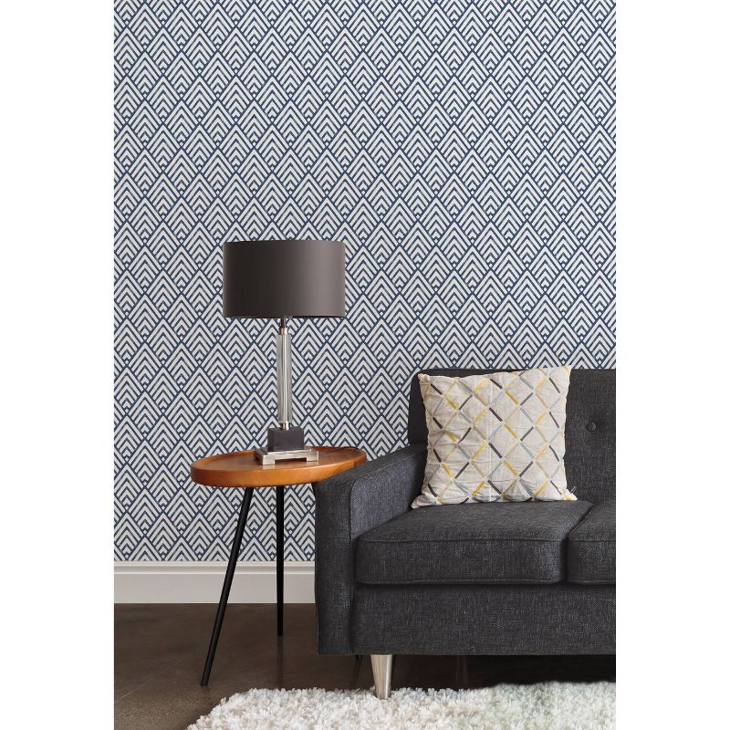 NuWallpaper Arrowhead Peel & Stick Wallpaper Dark Blue