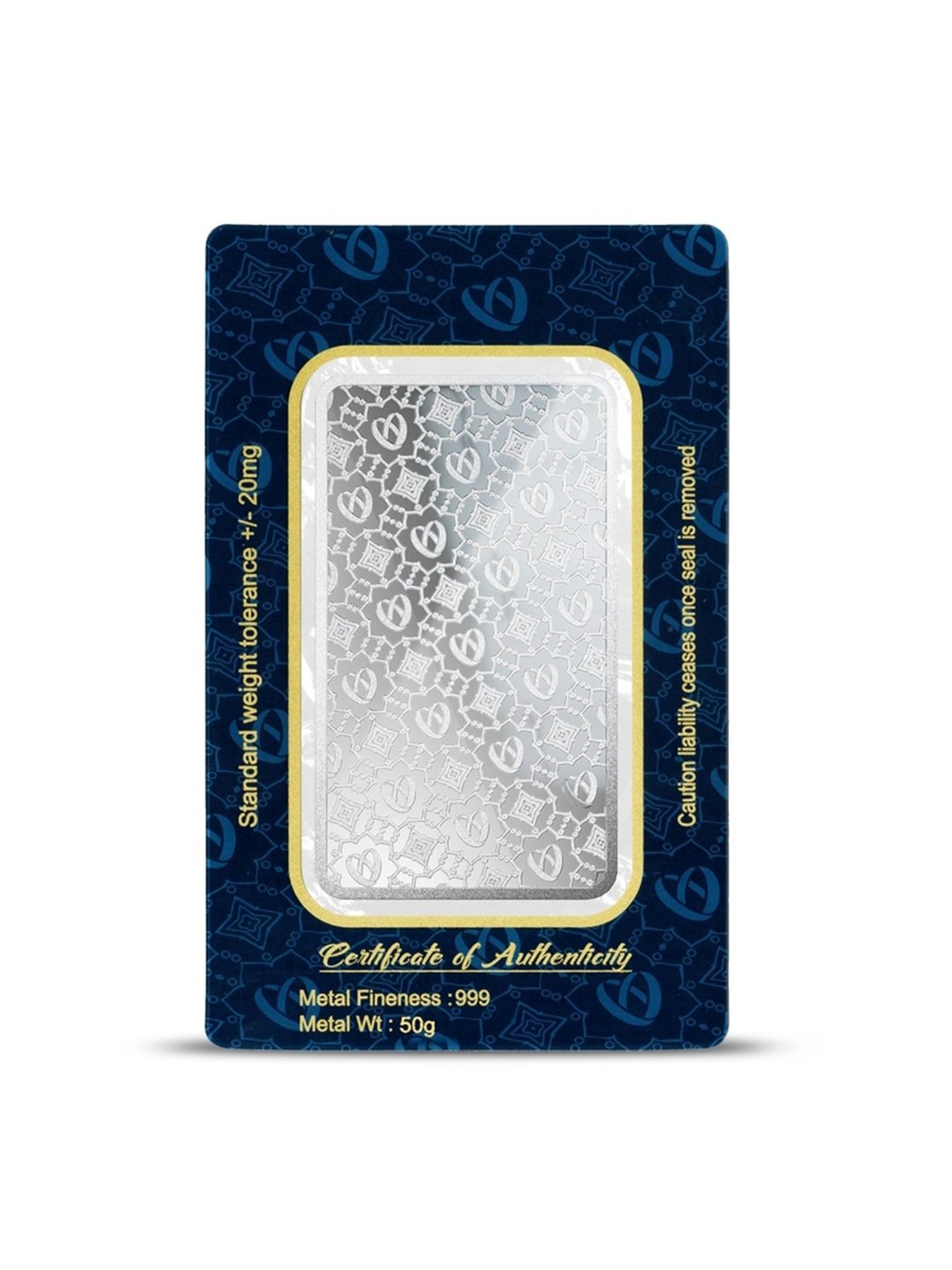 Joyalukkas 999 50gm Blister Packed Silver Bar