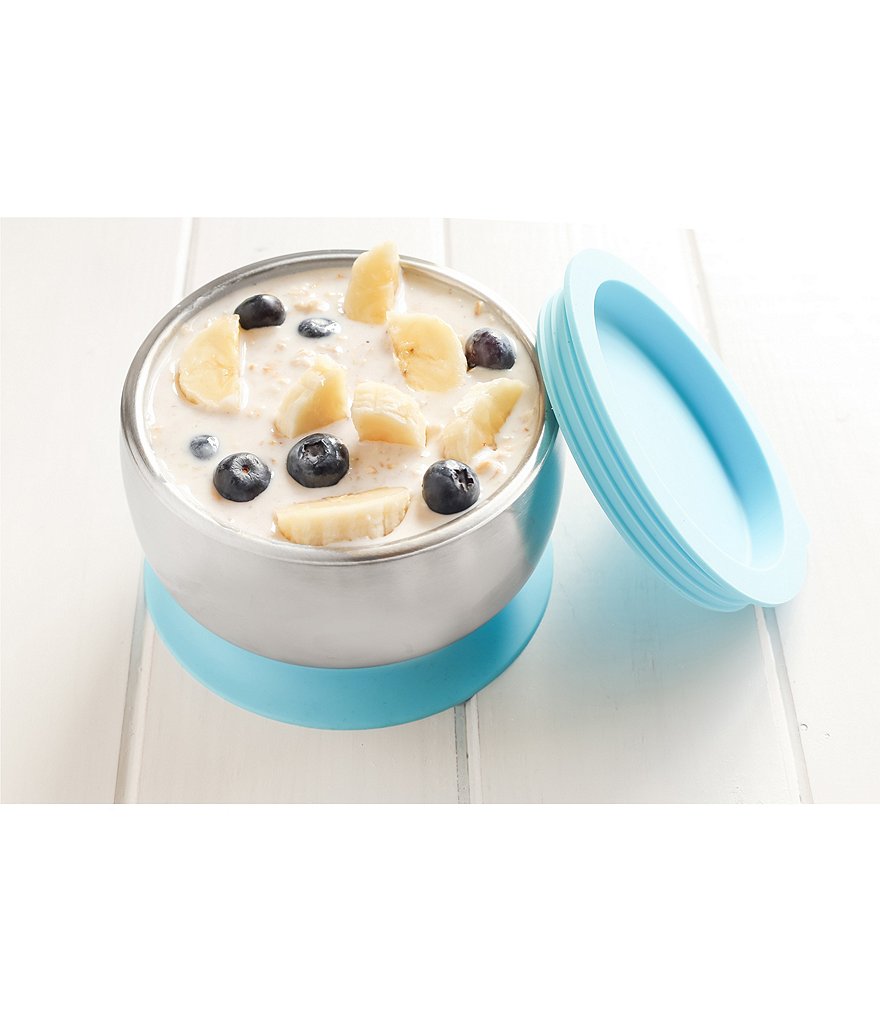 Avanchy Stainless Steel Suction Baby Feeding Bowl & Air Tight Lid