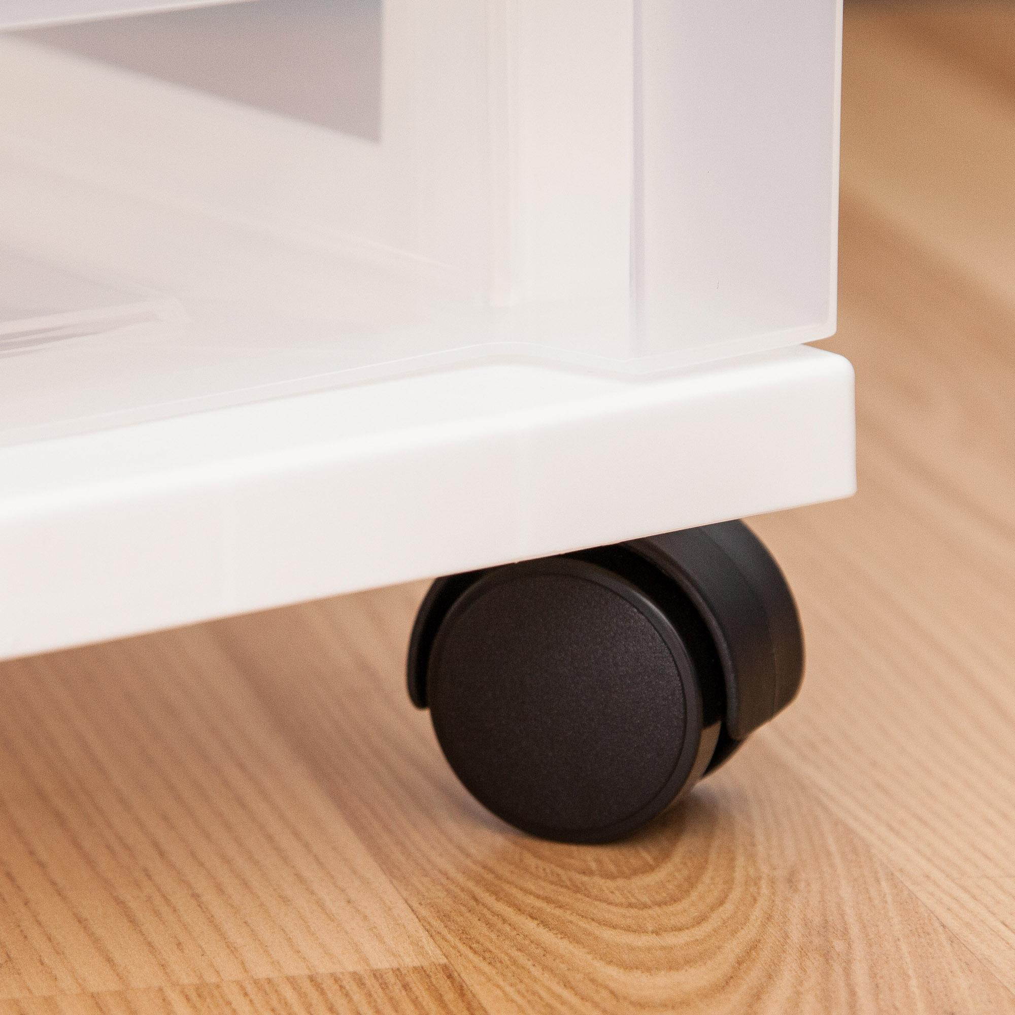 IRIS Medium 6-Drawer Cart with Organizer Top, 1 Pack, White