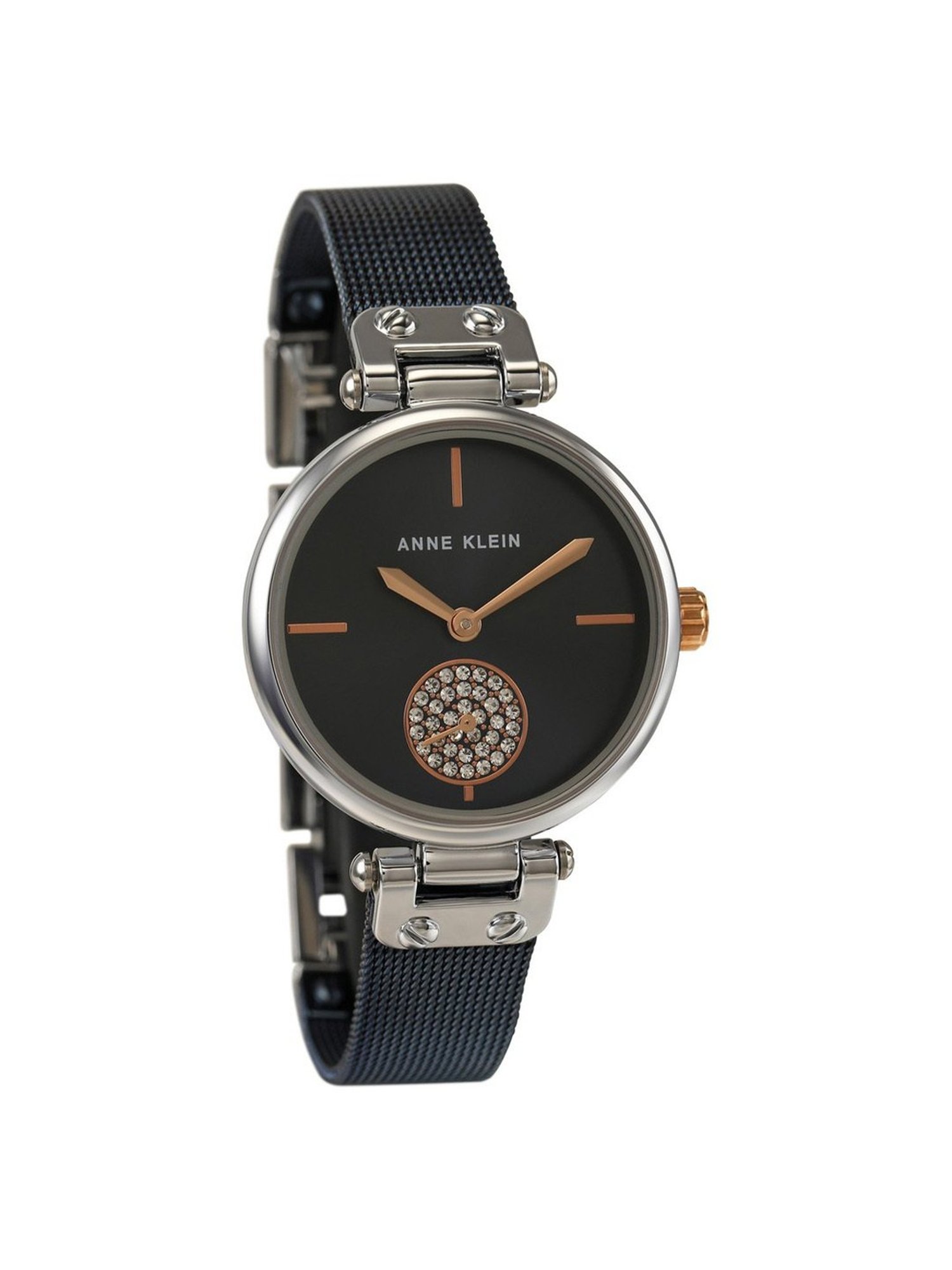 Anne Klein NDAK3001BLRT Crystals Analog Watch for Women