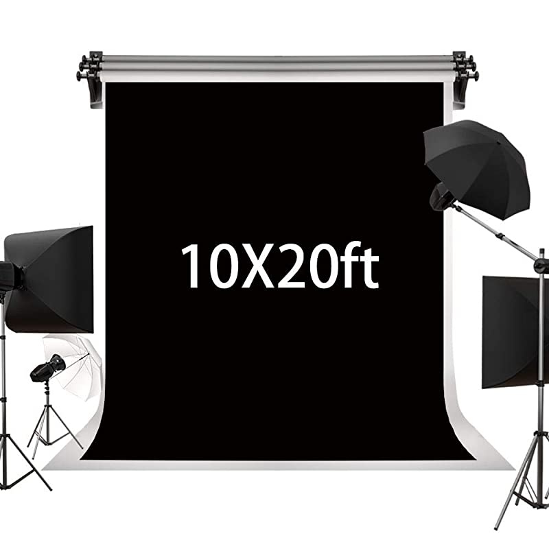 3&times;6m Solid Black Backdrop Portrait Background for Photography Studio
