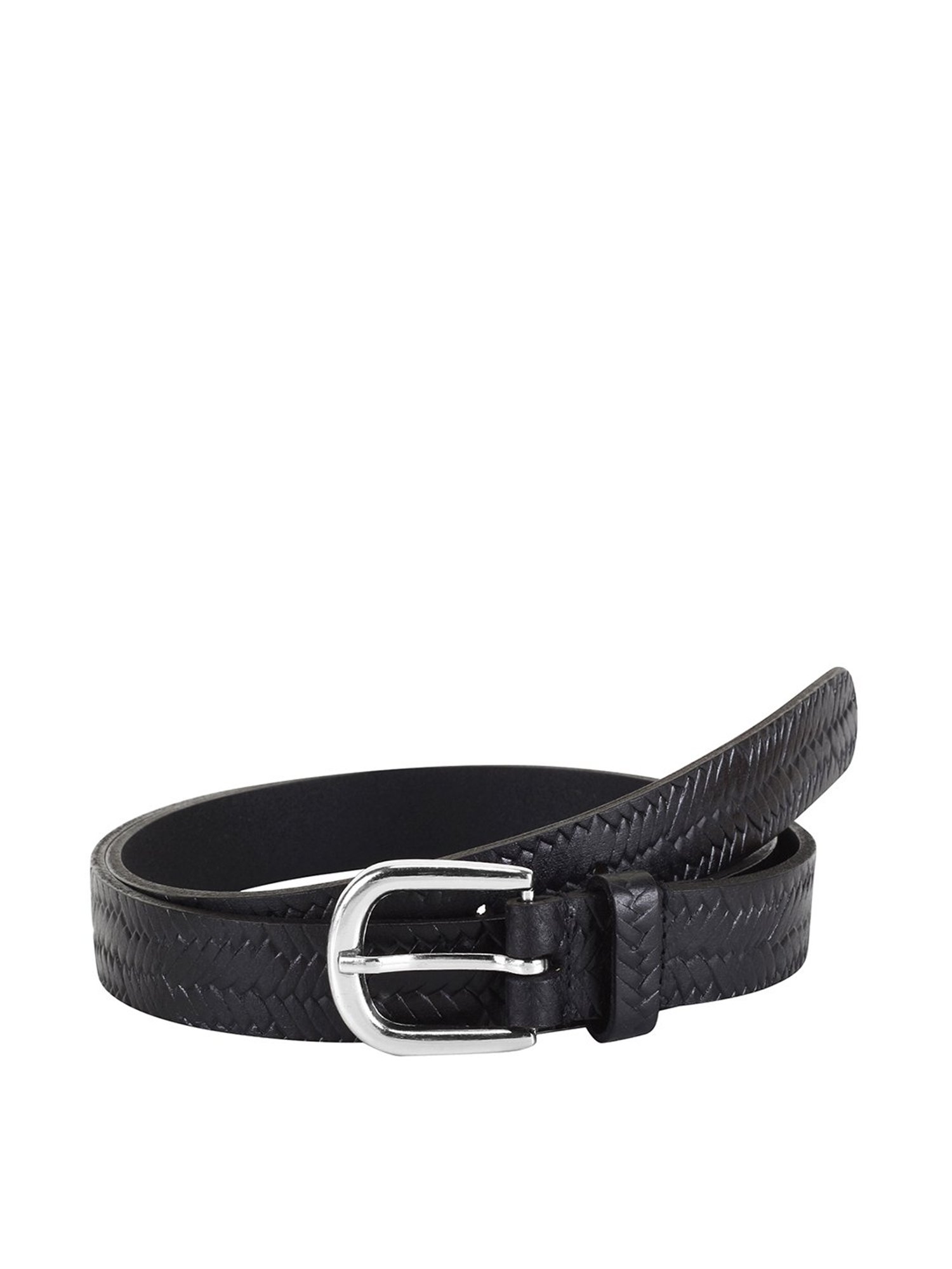 Aditi Wasan Black Leather Waist Belt for Women