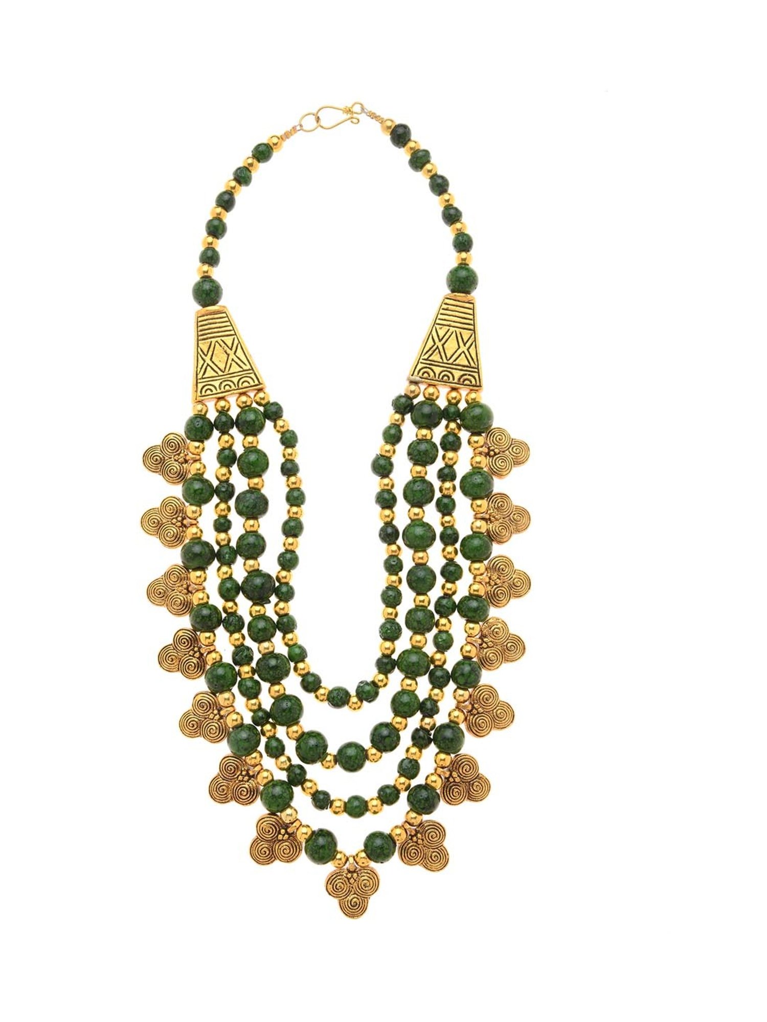 Imli Street Green & Golden Necklace