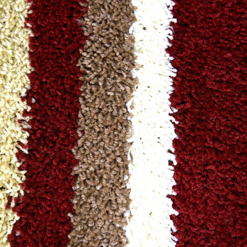 19.6"x31.5" Avalon Comfort Bath Mat Brick/Beige - Home Dynamix