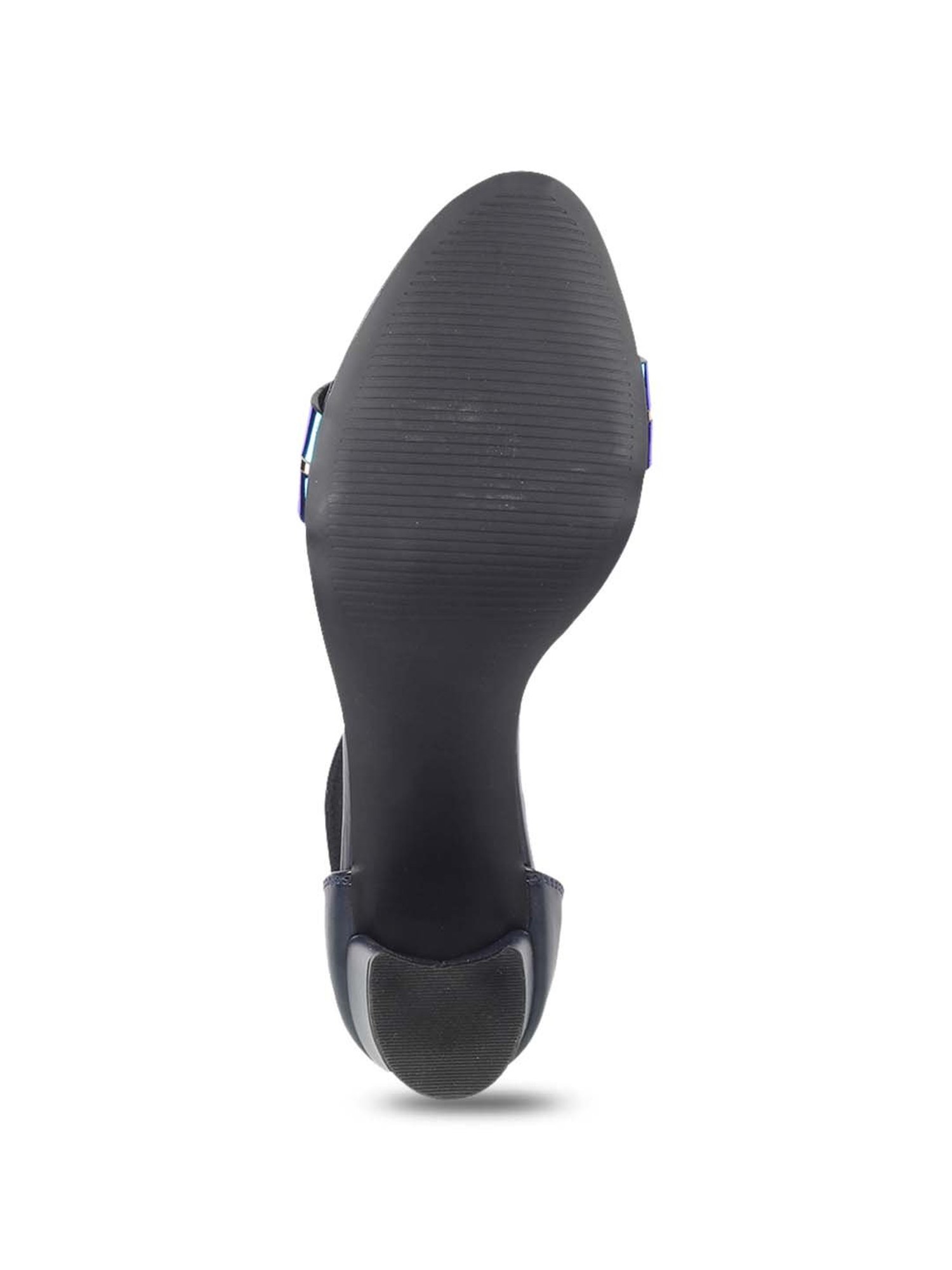 Mochi Women's Navy Ankle Strap Sandals