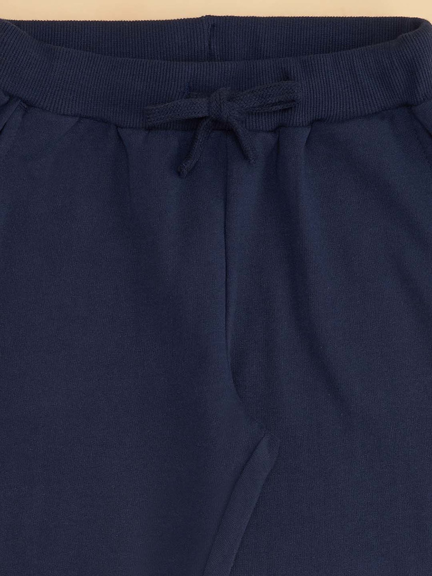 Pantaloons Junior Black Cotton Printed Trackpants