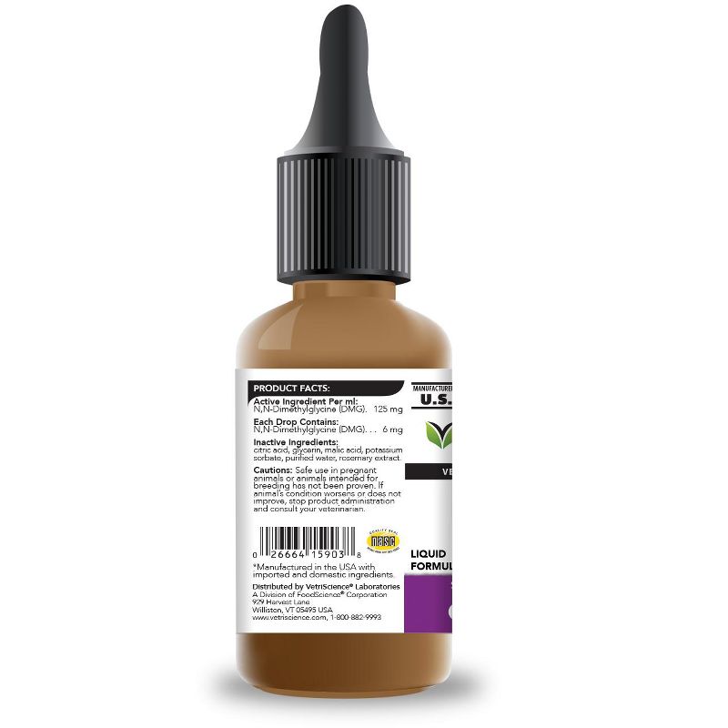 Vetriscience Laboratories Vetri-DMG Immune Health Dog, Cat, & Bird Liquid Formula - 3.85 fl oz dropper