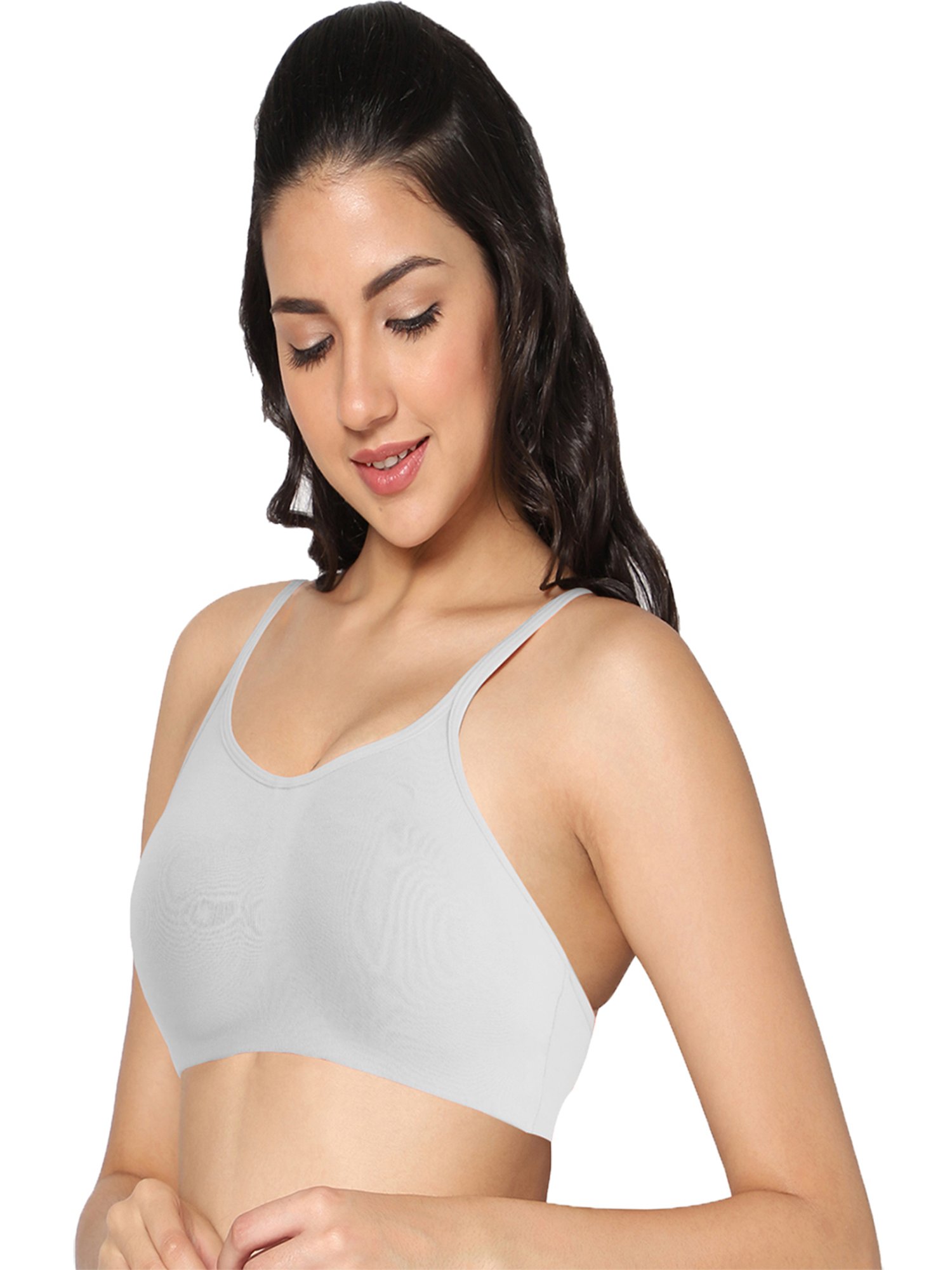IN CARE White & Purple Sports Bra- Pack of 2