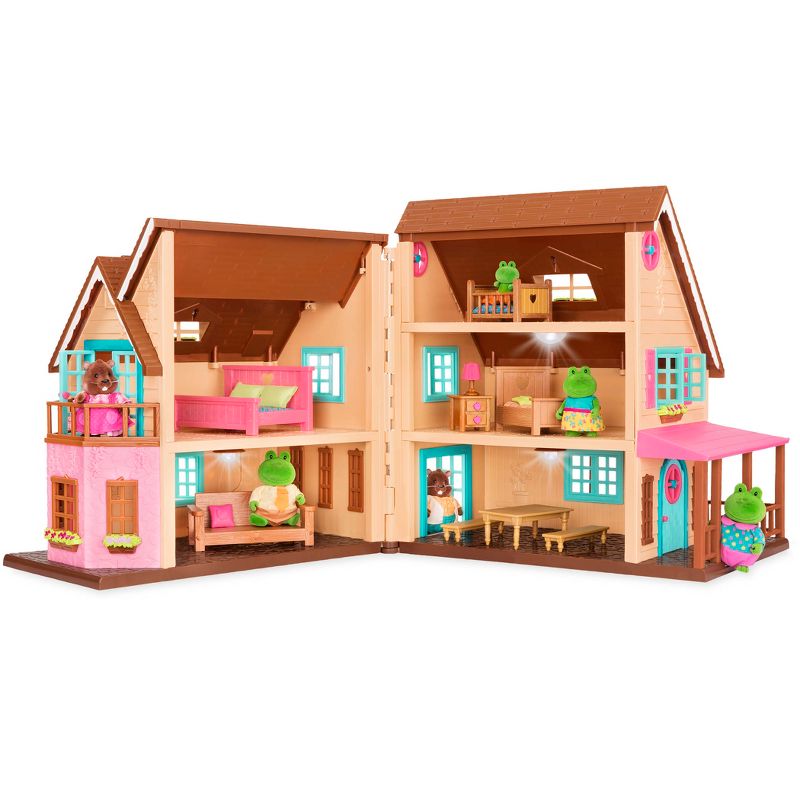 Li'l Woodzeez Toy House with Furniture 20pc - Honeysuckle Hillside Cottage