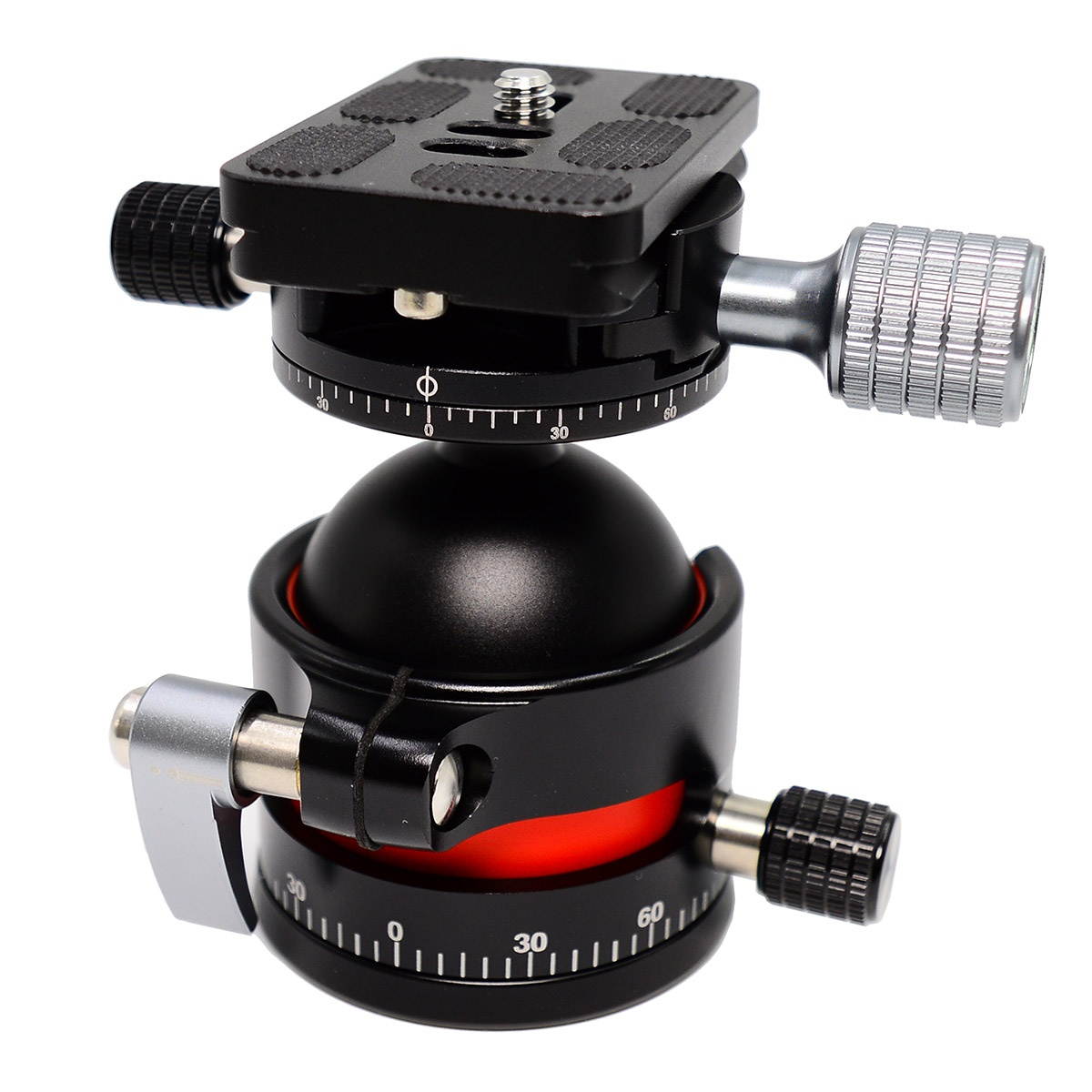 koolehaoda E3 Tripod Ball Head double Panoramic Head with Quick Release Plate For Camera Tripod, Net weight only 350G,Maximum load: 15KG (E3-Panoramic Head)