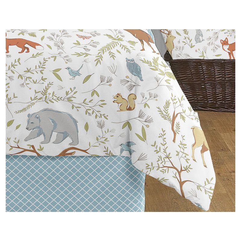Gray & Blue Woodland Toile Comforter Set (Full/Queen) - Sweet Jojo Designs