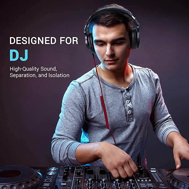 A71 PC Headsets with Boom Mic - Office Over Ear Wired Headphones for Business Meeting Skype Call Center Phone Laptop Gaming PS4 Xbox One, Headsets with Volume Control and Share-Port