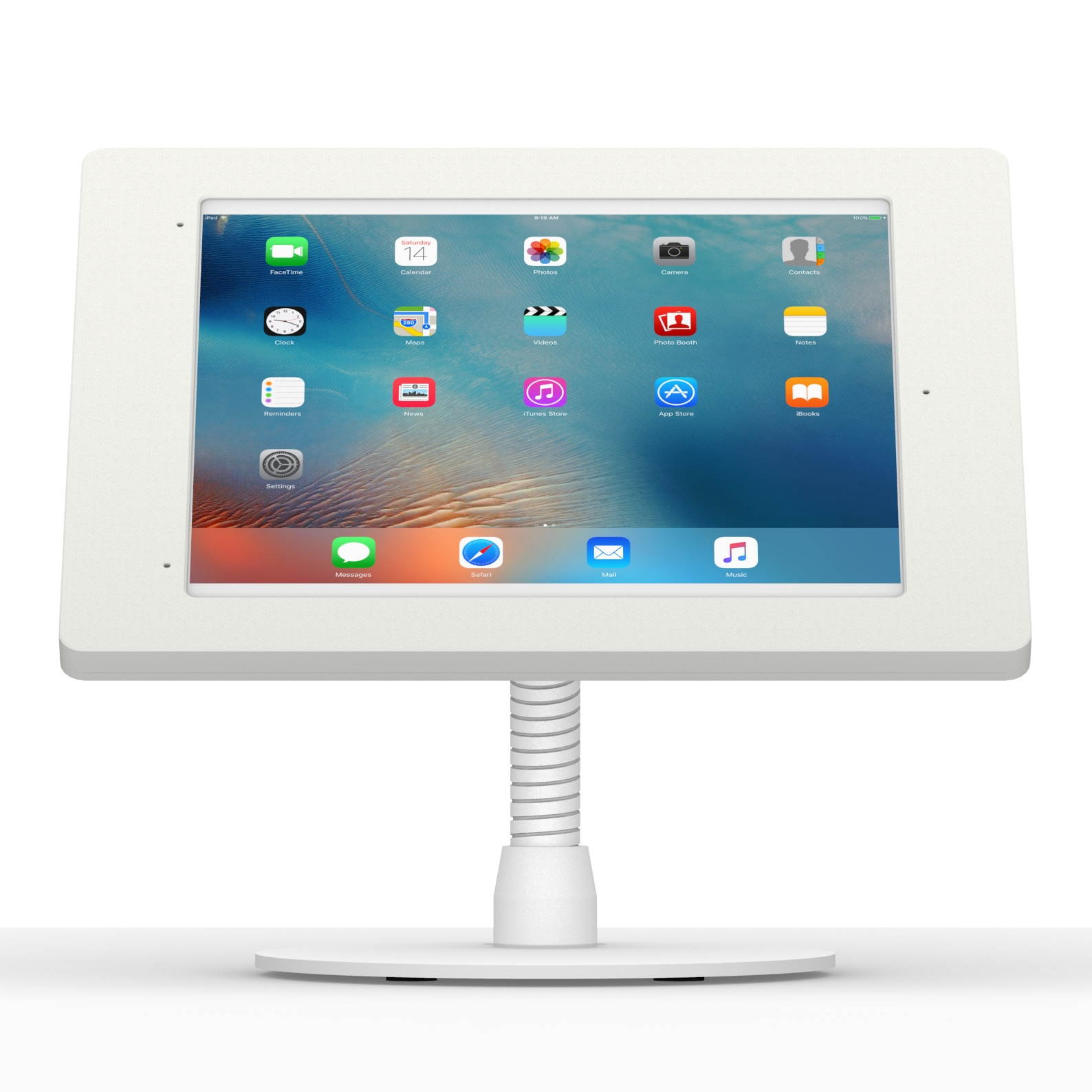 VidaMount White Home Button Covered Enclosure and Portable Flexible Stand [Bundle] compatible with iPad Pro 12.9" (1st/2nd Gen)