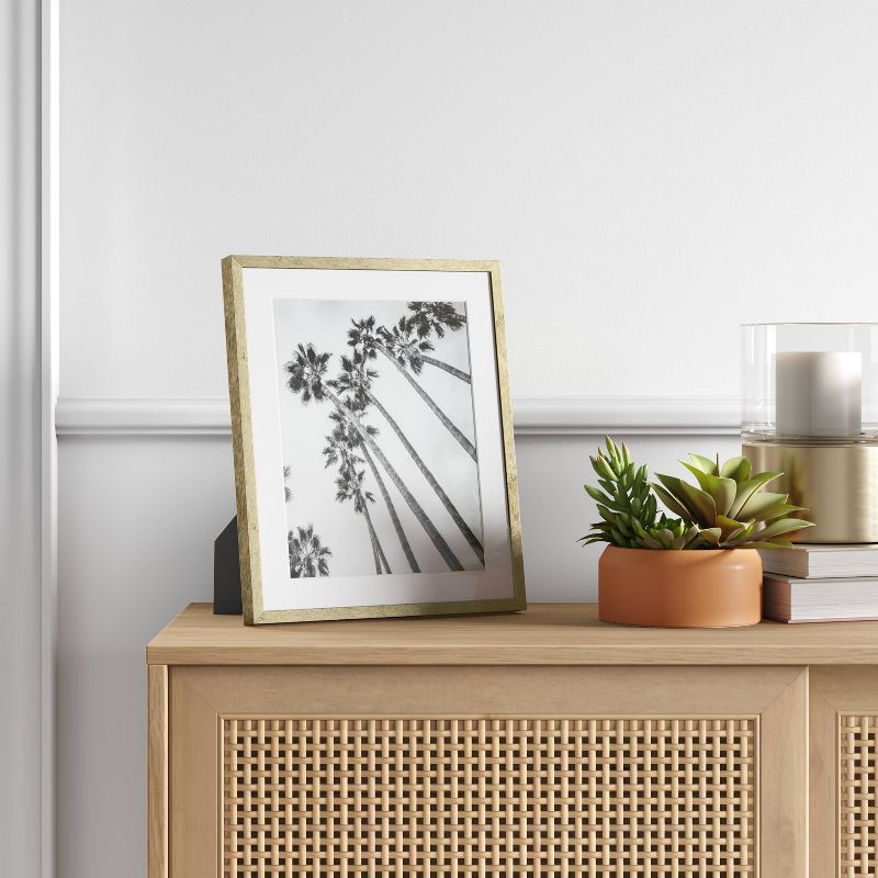 10" x 12" Matted to 8" x 10" Thin Metal Tabletop Frame Brass - Project 62™